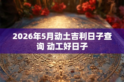 2026年5月动土吉利日子查询 动工好日子