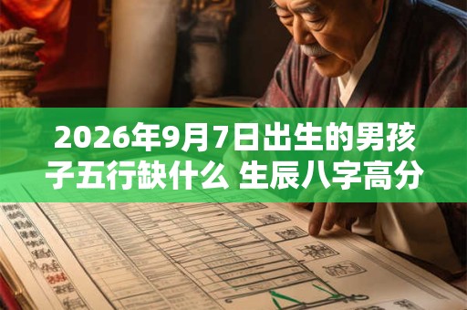 2026年9月7日出生的男孩子五行缺什么 生辰八字高分取名 2026年9月7日出生的男孩子五行缺什么 生辰八字高分取名