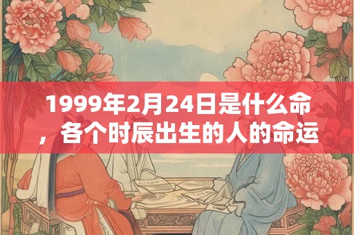 1999年2月24日是什么命，各个时辰出生的人的命运