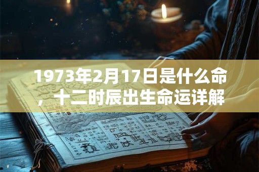 1973年2月17日是什么命，十二时辰出生命运详解