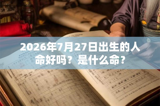 2026年7月27日出生的人命好吗?是什么命? 2026年7月27日出生的人命好吗?是什么命?