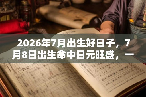 2026年7月出生好日子，7月8日出生命中日元旺盛，一生富贵