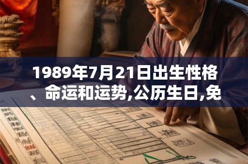 1989年7月21日出生性格、命运和运势,公历生日,免费算命