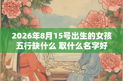2026年8月15号出生的女孩五行缺什么 取什么名字好