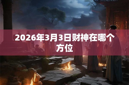 2026年3月3日财神在哪个方位 2026年3月3日财神在哪个方位