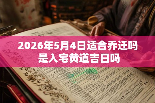 2026年5月4日适合乔迁吗 是入宅黄道吉日吗 2026年5月4日适合乔迁吗 是入宅黄道吉日吗