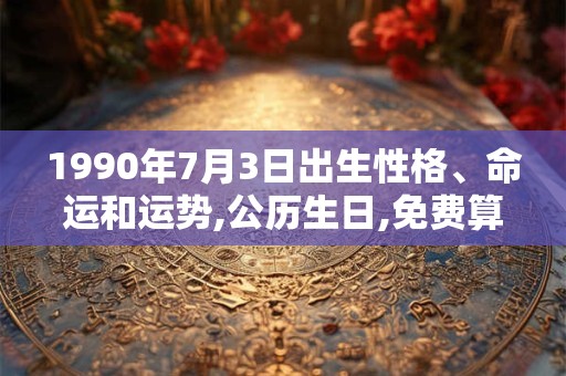 1990年7月3日出生性格、命运和运势,公历生日,免费算命