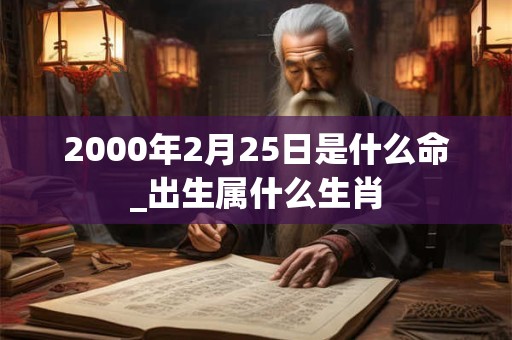 2000年2月25日是什么命_出生属什么生肖