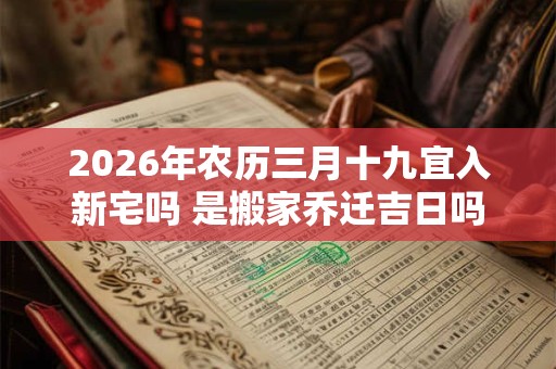 2026年农历三月十九宜入新宅吗 是搬家乔迁吉日吗