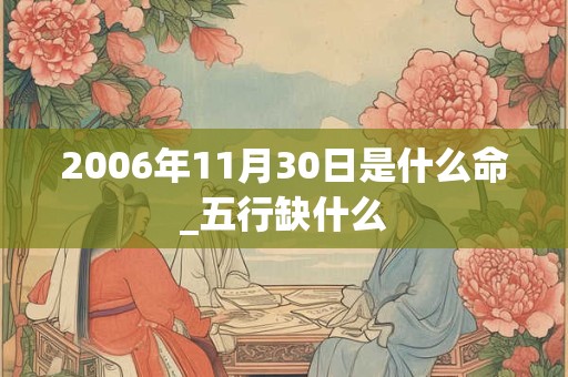 2006年11月30日是什么命_五行缺什么