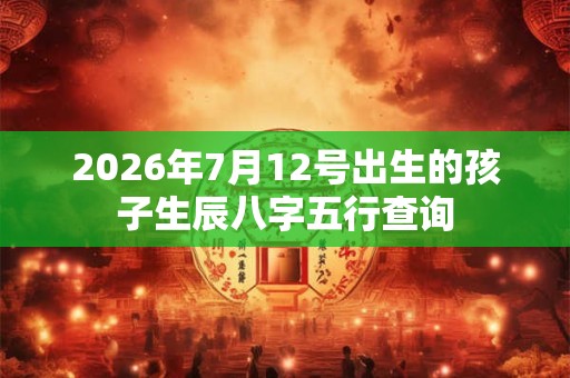 2026年7月12号出生的孩子生辰八字五行查询