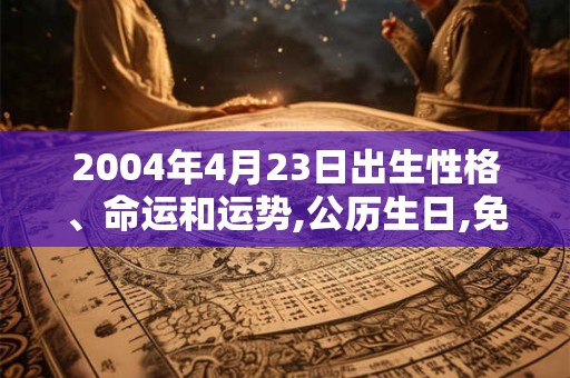 2004年4月23日出生性格、命运和运势,公历生日,免费算命 2004年4月23日出生性格、命运和运势,公历生日,免费算命