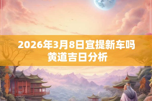 2026年3月8日宜提新车吗 黄道吉日分析