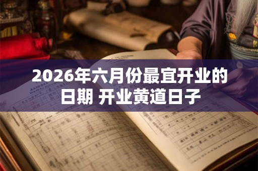 2026年六月份最宜开业的日期 开业黄道日子 2026年六月份最宜开业的日期 开业黄道日子