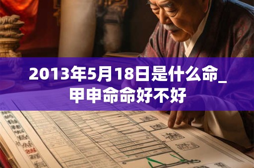 2013年5月18日是什么命_甲申命命好不好
