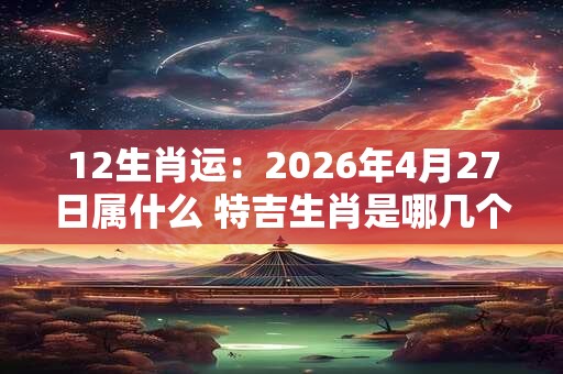 12生肖运：2026年4月27日属什么 特吉生肖是哪几个