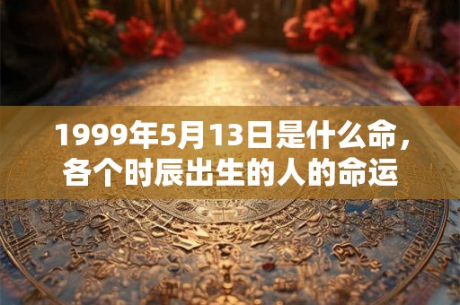 1999年5月13日是什么命，各个时辰出生的人的命运