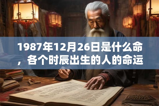 1987年12月26日是什么命，各个时辰出生的人的命运