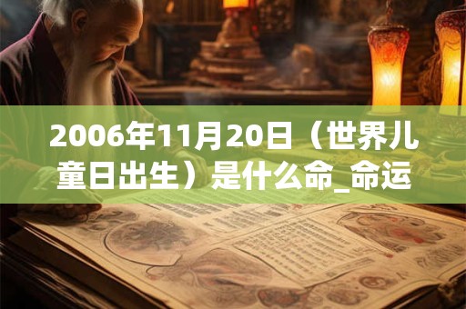 2006年11月20日(世界儿童日出生)是什么命_命运如何 2006年11月20日(世界儿童日出生)是什么命_命运如何