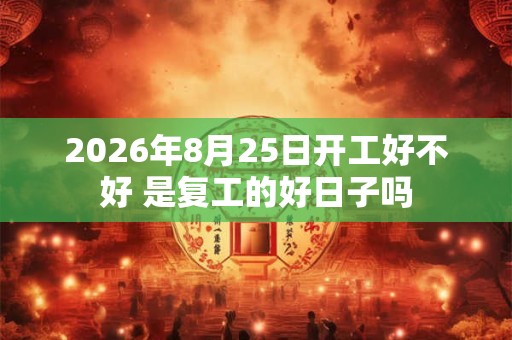 2026年8月25日开工好不好 是复工的好日子吗 2026年8月25日开工好不好 是复工的好日子吗