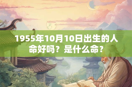 1955年10月10日出生的人命好吗？是什么命？