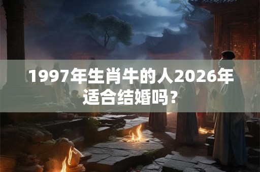 1997年生肖牛的人2026年适合结婚吗？