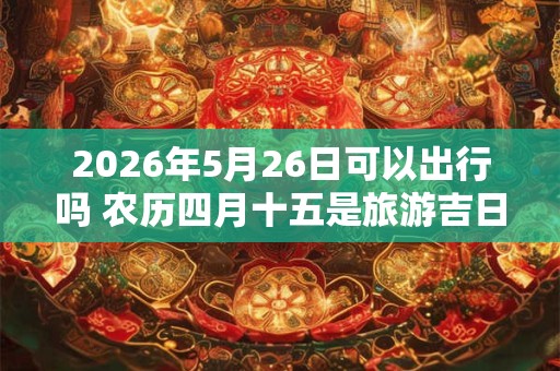 2026年5月26日可以出行吗 农历四月十五是旅游吉日吗 2026年5月26日可以出行吗 农历四月十五是旅游吉日吗