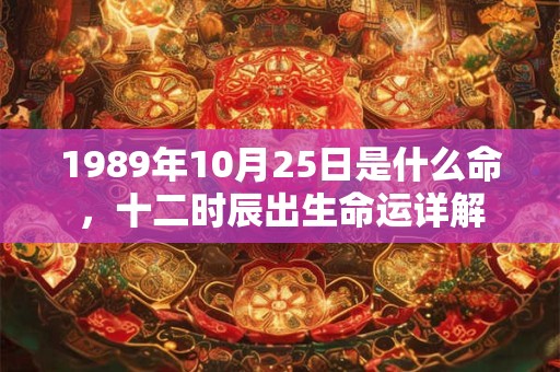 1989年10月25日是什么命,十二时辰出生命运详解 1989年10月25日是什么命,十二时辰出生命运详解