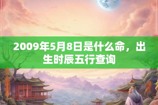 2009年5月8日是什么命，出生时辰五行查询