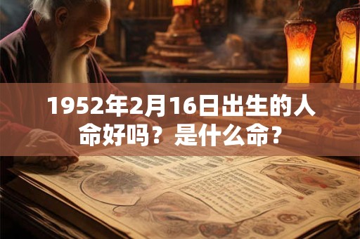 1952年2月16日出生的人命好吗?是什么命? 1952年2月16日出生的人命好吗?是什么命?