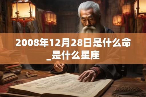 2008年12月28日是什么命_是什么星座