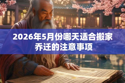2026年5月份哪天适合搬家 乔迁的注意事项 2026年5月份哪天适合搬家 乔迁的注意事项