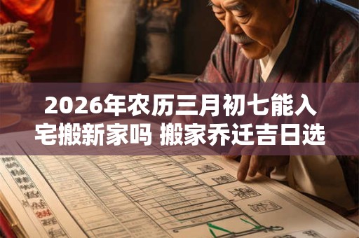 2026年农历三月初七能入宅搬新家吗 搬家乔迁吉日选择