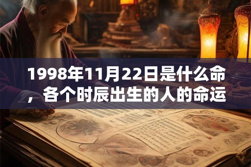 1998年11月22日是什么命，各个时辰出生的人的命运