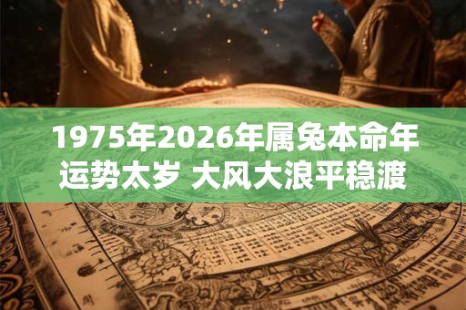 1975年2026年属兔本命年运势太岁 大风大浪平稳渡过