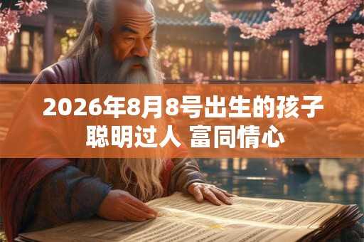 2026年8月8号出生的孩子 聪明过人 富同情心