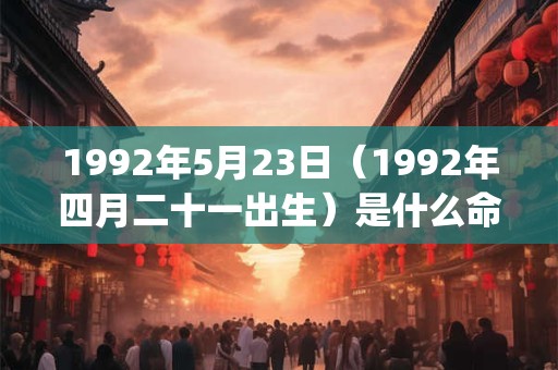 1992年5月23日（1992年四月二十一出生）是什么命_命运如何