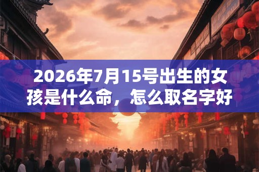 2026年7月15号出生的女孩是什么命，怎么取名字好
