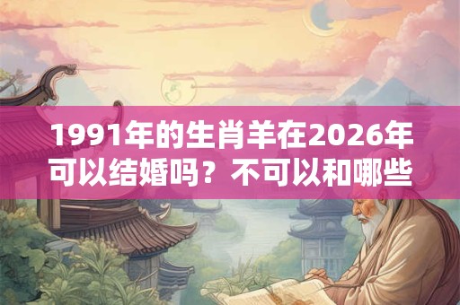 1991年的生肖羊在2026年可以结婚吗？不可以和哪些生肖结婚？