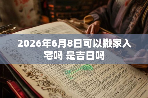 2026年6月8日可以搬家入宅吗 是吉日吗 2026年6月8日可以搬家入宅吗 是吉日吗