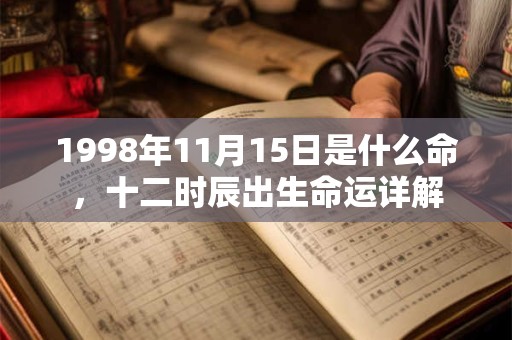 1998年11月15日是什么命,十二时辰出生命运详解 1998年11月15日是什么命,十二时辰出生命运详解