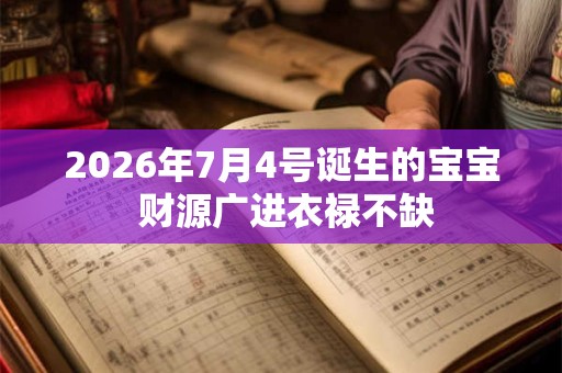 2026年7月4号诞生的宝宝 财源广进衣禄不缺 2026年7月4号诞生的宝宝 财源广进衣禄不缺
