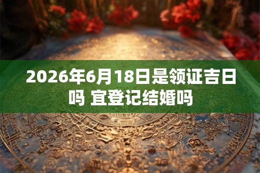 2026年6月18日是领证吉日吗 宜登记结婚吗