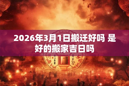 2026年3月1日搬迁好吗 是好的搬家吉日吗