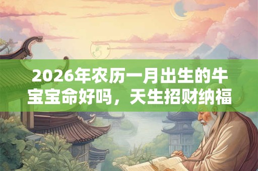 2026年农历一月出生的牛宝宝命好吗，天生招财纳福，十分聪慧