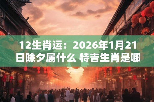 12生肖运:2026年1月21日除夕属什么 特吉生肖是哪几个 12生肖运:2026年1月21日除夕属什么 特吉生肖是哪几个