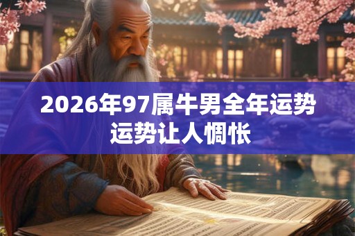 2026年97属牛男全年运势 运势让人惆怅 2026年97属牛男全年运势 运势让人惆怅