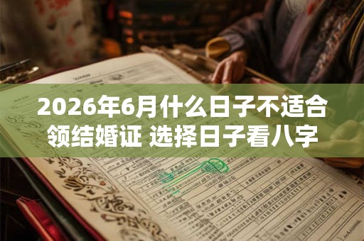 2026年6月什么日子不适合领结婚证 选择日子看八字