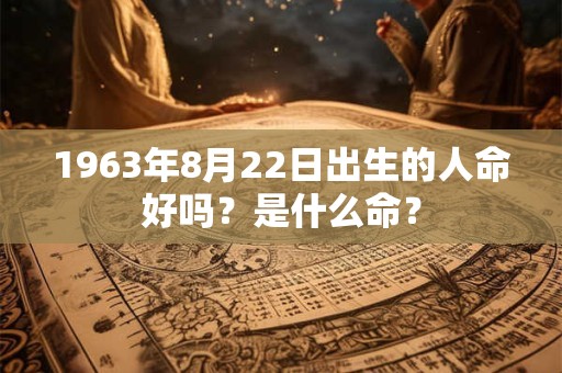 1963年8月22日出生的人命好吗？是什么命？