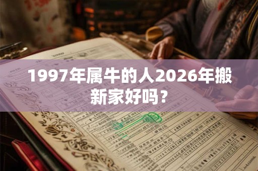 1997年属牛的人2026年搬新家好吗？